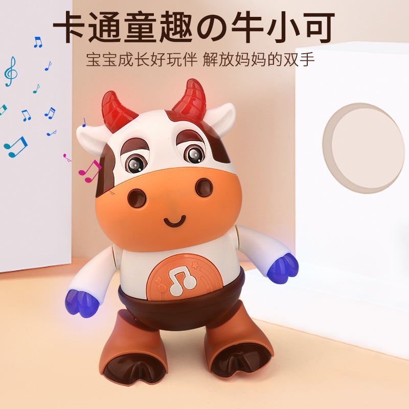 Shake The Sound Of The Same Cattle Can Sing And Dance Children'S Educational Early Education Cool Light Music Swing Cow Toys - Image 3